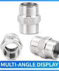 Hex Coupling Pipe Fitting One Half Inch NPT Female To One Half Inch NPT Female Stainless Steel 304 Heavy Duty