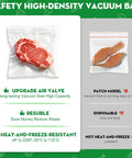Reusable Vacuum Sealer Bags For Food 30 Small Size 8.7 By 11.8 Inch And 11.8 By 13.8 Inch Leak Proof And Odor Resistant