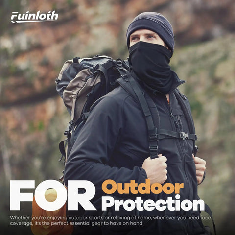 Hiker wearing Six Pack Neck Gaiter Face Mask Bandana For Outdoor Adventures, Fishing And Travel, Cooling Sun Protection Scarf