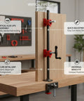 Get This Vertical Woodworking Clamp For Bench To Crush Glue-Ups And Assembly Like A Boss With Stable Metal Vise Holding Long Pieces Upright.