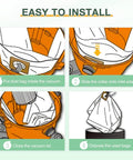 Installation steps for 10 Pack 10-14 Gallon Vacuum Bags for Wet Dry Vacuums, Disposable Collection Bags Compatible With Type I 90672 9067200.