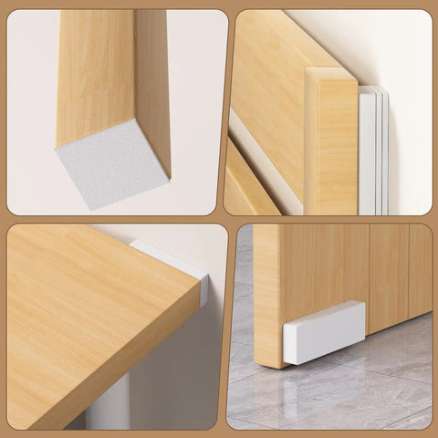 Headboard Wall Protectors And Anti Vibration Pads For Beds And Furniture, EVA Foam Cushions, 8Pcs 15mm And 10Pcs 5mm Thick