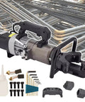 VgtHK 1200W Electric Hydraulic Rebar Bender with accessories for 8-22mm rods, designed for precise metal bending and straightening.