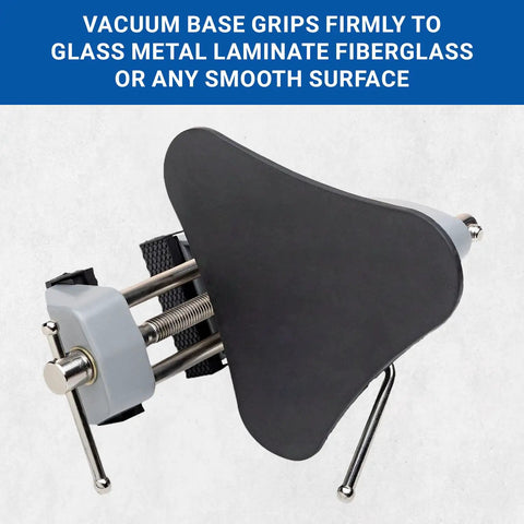 Portable Vacuum Base Vise With 360 Degree Swivel And 90 Degree Pivot Two And Three Quarter Inch Jaw Mounts To Smooth Surfaces