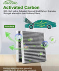 2-Pack Activated Carbon Cabin Air Filter Replacement For Subaru Ascent, Crosstrek, Impreza, Legacy, Outback And Toyota