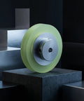 Beefy Rotary Encoder Meter Wheel With 6mm Aperture For Marking Machines And Inkjet Printers on metal blocks
