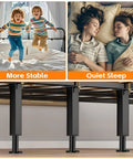 Heavy Duty Adjustable Bed Support Legs Stop Wobbly Frames Dead In Their Tracks And Silence Nasty Creaks On Queen Or King Beds visible under bed.