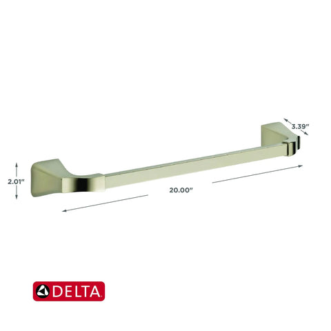 Bar Wall Mount Faucet 18 Inch Polished Nickel 75218 PN Extends Three And Three Eighths Inches From Wall DIY Friendly For Tile Masonry Drywall Surfaces With Wood Blocking Backing Perfect For Your Home Bar Setup, polished nickel towel bar with dimensions 20 inches by 3.39 inches