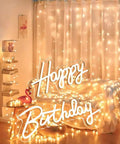 Birthday Neon Sign Led Flex Transparent Acrylic Letter Board Backlight Neon Light For Wall Decor And Party Setup 3D