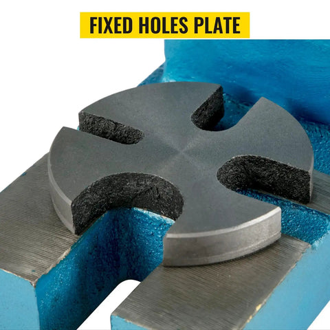 Fixed holes plate of the Built Tough Manual Arbor Press With Three Ton Leverage Force for precise riveting and bending.
