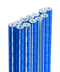 Close-up of Blue 72Pcs Reflective Spoke Skins for Bikes and Motorcycles, 0.2 Inch Plastic Spoke Reflectors showing color and texture.