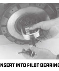 Powerbuilt pilot bearing puller, silver, used to insert into a pilot bearing in a clutch housing