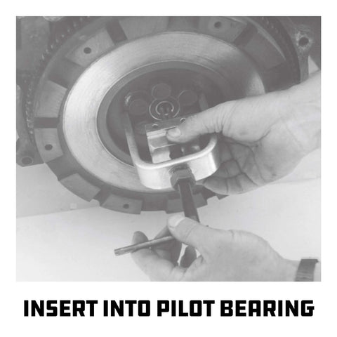 Powerbuilt pilot bearing puller, silver, used to insert into a pilot bearing in a clutch housing