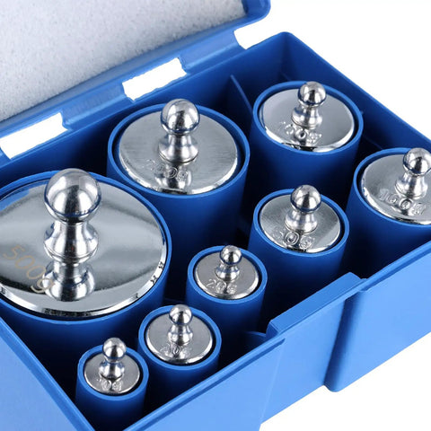 Pro Grade Chrome Calibration Weight Set 2000G Kit With 16 Pieces For Scales Including 10G 20G 50G 100G 200G 500G Weights in case