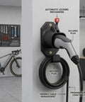 Kick Back And Charge With This Heavy Duty EV Charger Holder For Type 2 Plugs Wall Mount Locking Dock waterproof holder with secured plug.