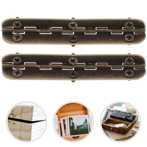 12 Pack 90 Degree Antique Mini Hinges For Wooden Jewelry Boxes And Keepsake Chests, Narrow Edge, Flush Mount Cabinet Hardware