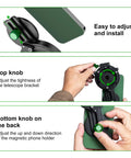 Universal Telescope Phone Adapter For 30mm To 60mm Eyepieces, showing adjustment knobs on magnetic digiscoping holder