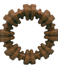 Textured Ring Power Chew Toy For Extra Large Dogs 50 Plus Lbs Durable Ring Shaped Chew Toy Built For Tough Chewers With Raised Surfaces That Clean Teeth And Massage Gums, brown nylon ring