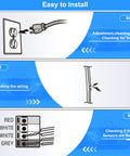 Installation guide for Easy Install Garage Door Safety Sensor Beams Kit With Brackets Replacement For Obstruction Detection Fits 41A5034 801CBP Compatible With LiftMaster Sears Chamberlain Craftsman Linear Openers.