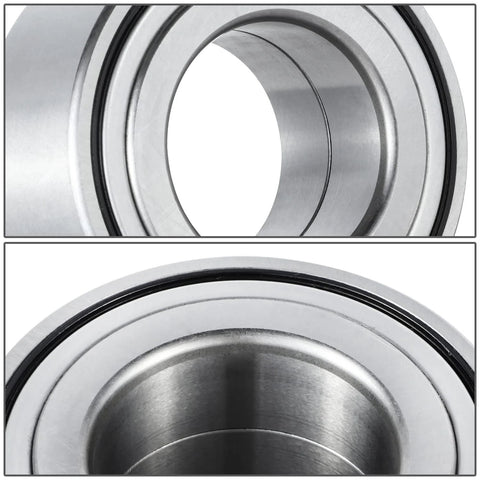 Factory Style Front Wheel Bearing For Your Ride Sonata Azera Tucson Optima Santa Fe Dodge Stealth 1991 To 2017 Driver Or Passenger Side Bare Steel Fits Both Front Wheels Easy Replacement Beefed Up shown in close-up with visible steel material.