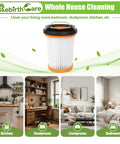 6 Pack WV201 Filter Replacement For Wandvac Ion W1 S87 depicted with clean household rooms