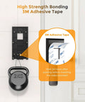 No Drill Ring Doorbell Mount For Renters Adhesive Stick On Solution 3M tape detail with weight test for stability