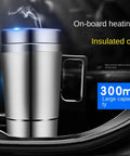Zero Drama 12V And 24V Ride Along Electric Kettle Straight For Your Center Console Food Grade Steel Vessel in insulated cup design.