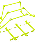 Adjustable Speed Hurdles Set Of 6 For Agility And Plyometrics, Three Heights 6, 9, 12 Inches, Quick Click Hurdle System displayed