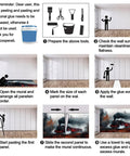 Instruction steps for installing Steam Train Wall Mural Large 169x118 Inch Fabric Wallpaper on smooth wall.
