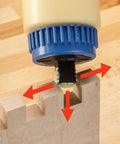 Handy Wood Glue Applicator Tips Featuring Durable Silicone Nozzles and Secure Plastic Collars for precise adhesive flow on box joints.