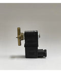 Electric Solenoid Valve Spare Part For Industrial Air Compressors Heavy Duty Pro Grade Flow Control For Screw Compressor Systems Durable Replacement Valve Easy Install Reliable Air System Performance, black brass valve side view