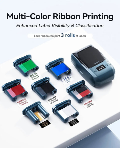 M2 300 Dpi Thermal Transfer Label Maker For Waterproof Barcodes And QR Codes Built Different With Crisp Graphics and Multi-Color Ribbon Printing