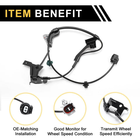 Front-right ABS wheel speed sensor with wiring harness and mounting bracket for Toyota Tacoma 2005–2015