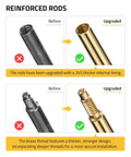 Comparison of reinforced rods in the Go-To Multi Cal Rifle And Pistol Cleaning Kit For .177, .22, 5.56mm, .223, And 17HMR.