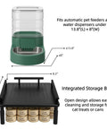 Built Tough Metal Elevated Pet Feeder Stand With Easy Adjust Height, Straight Up Sturdy Base Rack for auto dog water jugs and cat bowls. Size 14" x 9.25".