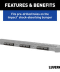 Heavy Duty 10 Inch Universal Rubber Bumper Guard Strip for vans and work trucks, silver bumper pad with pre-drilled holes