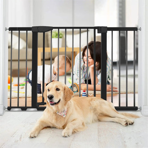 Extra Wide Baby Gate For Stairs And Doorways Fits 29.93 To 51.5 Inches 30 Inches High Auto Close Walk Through Safety Gate