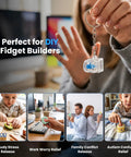 50 Piece Clicky 3 Pin Mechanical Switch Kit For 3D Printing Upgrades With Pre Lubed Switches And 10 Metal Keychains Delivering Crisp Clicks And Strong Tactile Bump For Keyboard Builds And DIY Fidget Toys keychain and switch for DIY fidget builders