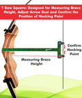 Must Have Archery Bow String Nocking Points Set With T Square Ruler And Nock Pliers Including 6 Brass Nocks For Recurve Bow