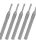 Five Piece Metal Milling Cutter Set With Single Blade End Mill Spiral CNC Router Bit Tungsten Carbide Engraving Tool 3.175mm Shank
