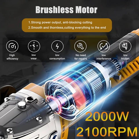 Electric Rebar Shearing Machine Pro Grade Heavy Duty 2000W brushless motor with 2100RPM for spark free cold cutting