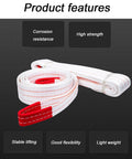 Heavy Duty Polyester Lifting Sling Web Belt For Crane Hoist And Forklift Towing Real Deal Industrial Rigging Strap showing flexible design.