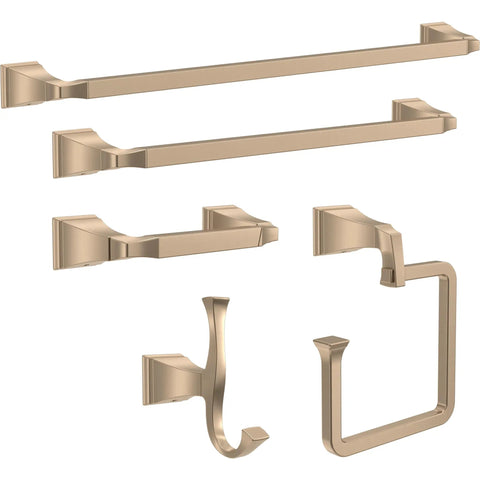 Dryden Wall Mounted Towel Hook In Champagne Bronze For Space Saving Bathroom Setup Durable Finish Set