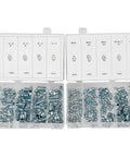 Gearhead Approved Hydraulic Grease Fitting Kit With 220 Piece Straight And Angled Nipples For 1/4 And 1/8 Inch Fittings in open case