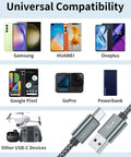 Universal compatibility with Samsung, Huawei, OnePlus, Google Pixel, GoPro, powerbank, and other USB-C devices.
