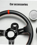 Racing Steering Wheel Adapter Plate For Modified Cars And Sim Racing Durable Alloy Wheel Adapter displayed with steering wheel.