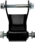 Rearward Leaf Spring Shackle Replacement For Select Chevy And GMC Models, Drop-In Direct Fit Suspension Part, black powder-coated steel