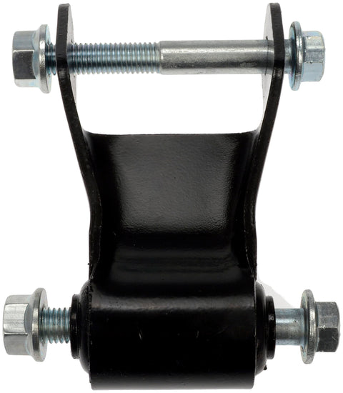 Rearward Leaf Spring Shackle Replacement For Select Chevy And GMC Models, Drop-In Direct Fit Suspension Part, black powder-coated steel