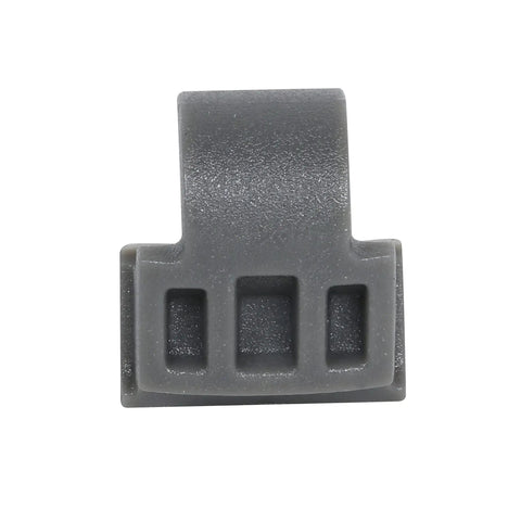 10 Pack Cabinet Door Angle Restrictor Clip in gray plastic for face frame hinges shown front view