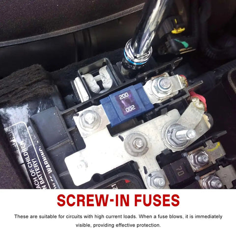 Three Piece Midi Fuse Assortment Featuring 125 Amp High Current Copper Plated Bolt On Battery Fuses For Cars Trucks And Heavy Gear With Hella Tough Road Ready Protection, installed in automotive circuit.